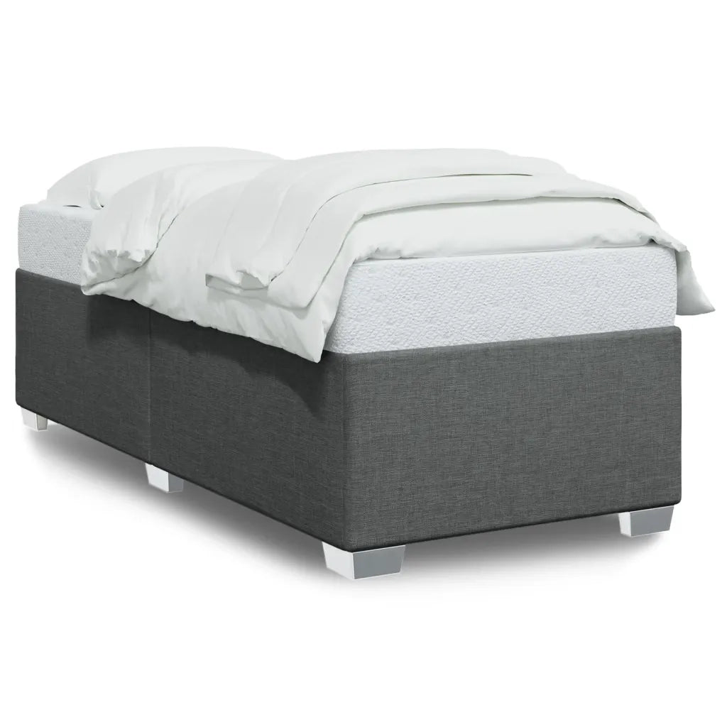 Giroletto senza Materasso-Struttura Letto Grigio Scuro 80x200 cm Tessuto 145216