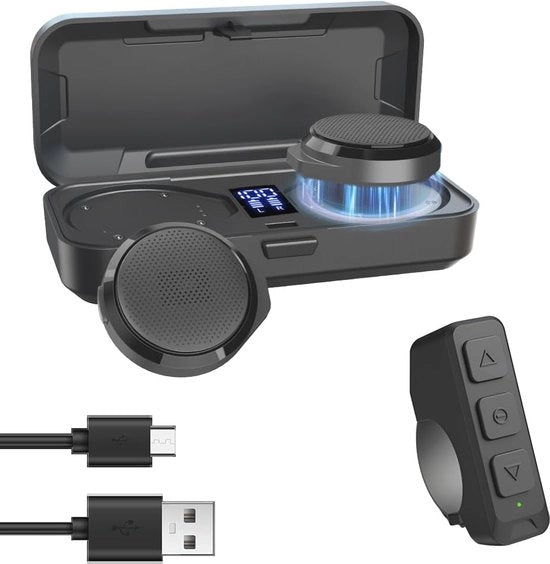 Headset per Motor con Comando a Distanza - Handsfree Senza Fili con Caricabatteria