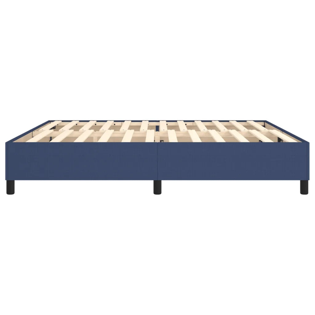 Struttura Letto a Rete a Molle-Giroletto Blu 200x200 cm in Tessuto 270866