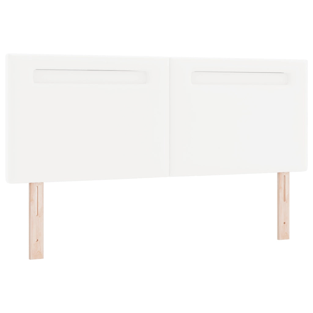 Letto a molle con materasso bianco 160x200 cm in finta pelle