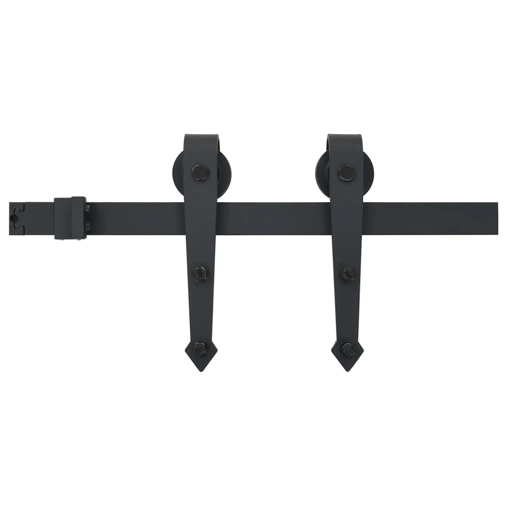 Porta scorrevole Naturale e Nero 80 x 210 cm 3445126