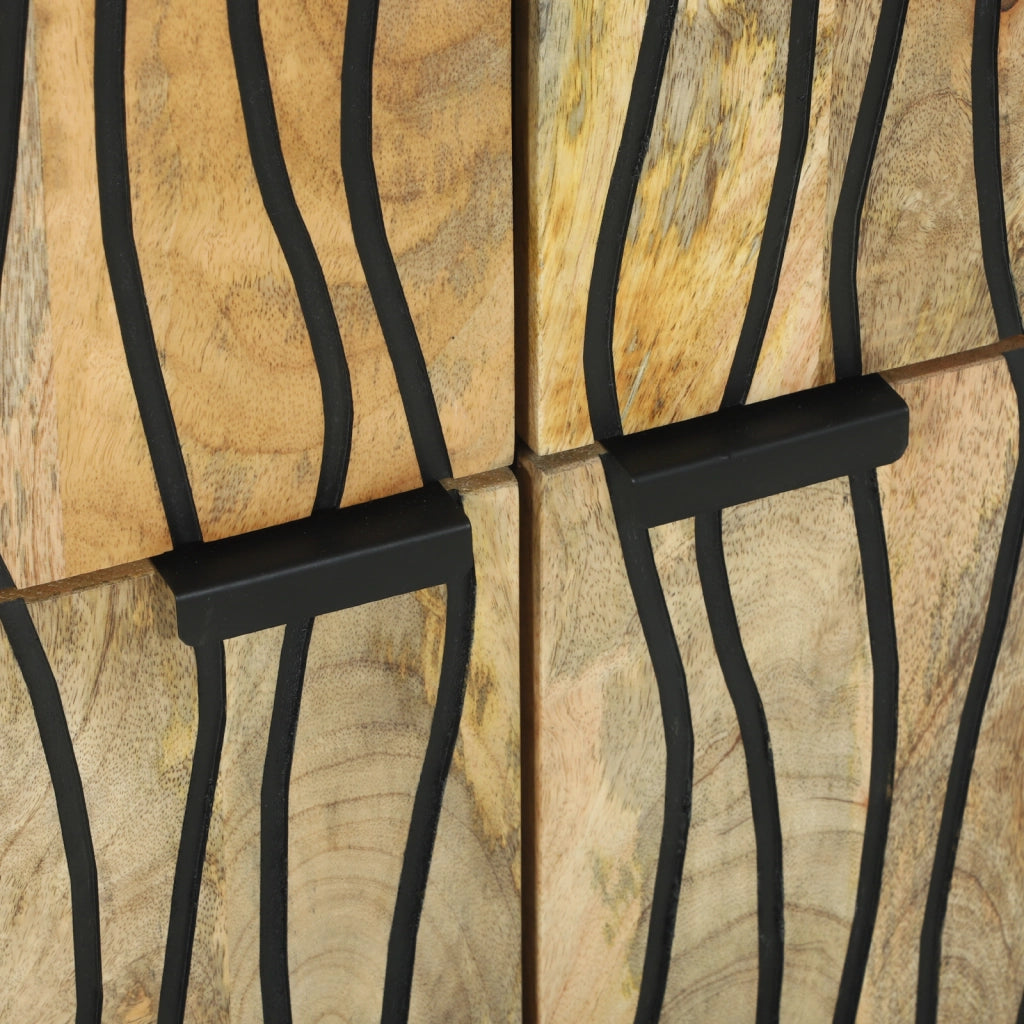 Mobile 60x33.5x75 cm in legno massello di mango e legno ingegnerizzato