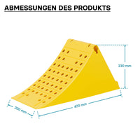 ‌Wiltec Cunei per autocarri e rimorchi Capacità di carico fino a 6,5 t 2 Fermaruota Camion