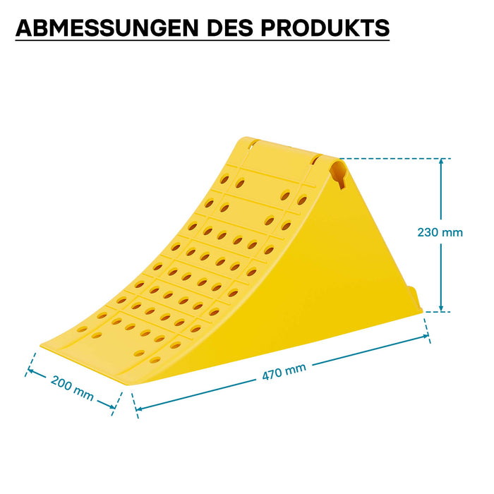 ‌Wiltec Cunei per autocarri e rimorchi Capacità di carico fino a 6,5 t 2 Fermaruota Camion