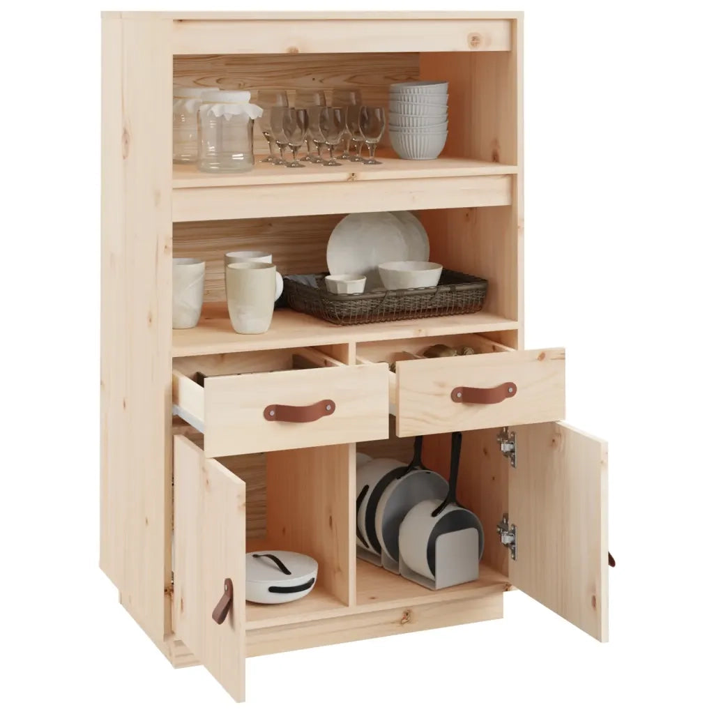 Credenza 67x40x108,5 cm in Legno Massello di Pino