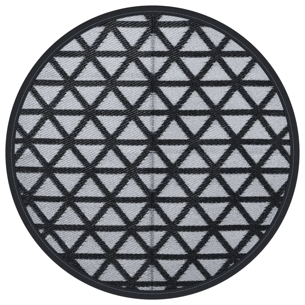 Tappeto da Esterni ARAKIL Nero Ø200 cm in PP 368464