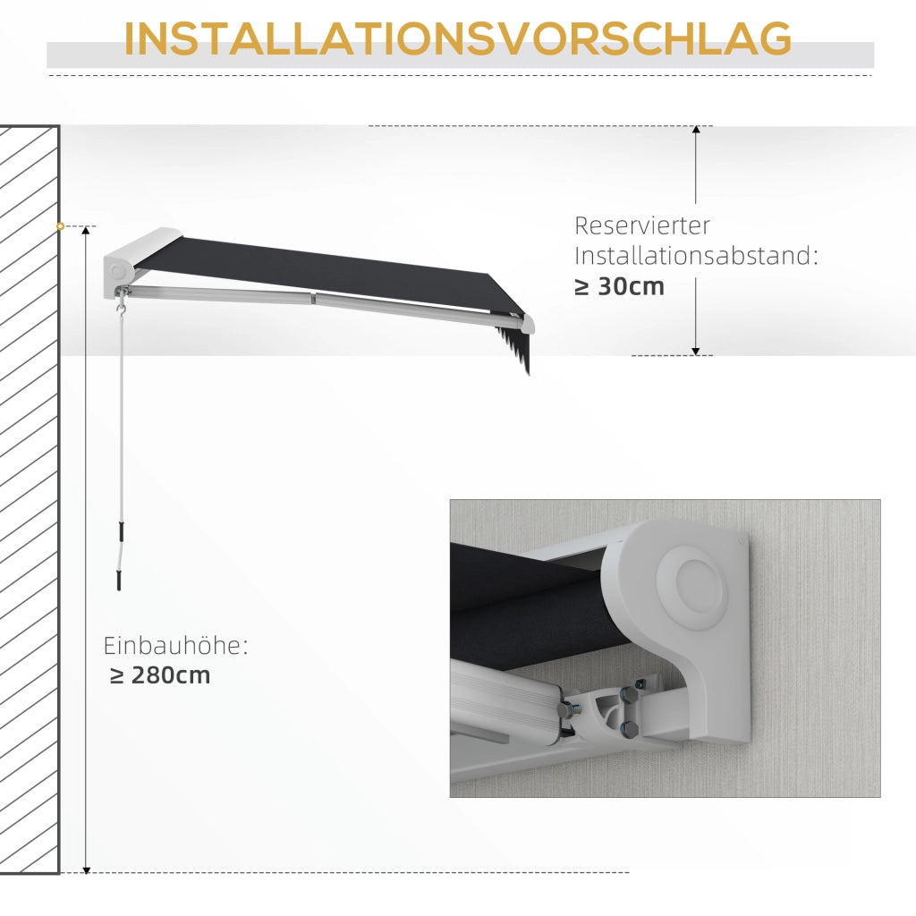 Tenda da sole elettrica con telecomando ¨C Xylo ¨C alluminio grigio 2,5x2m