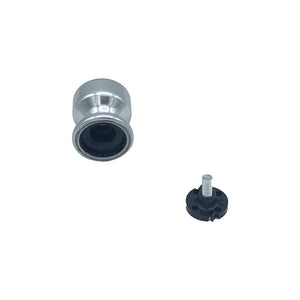 Pomolo fisso per porta SAGUATTI 175/50AB in alluminio argento lucido