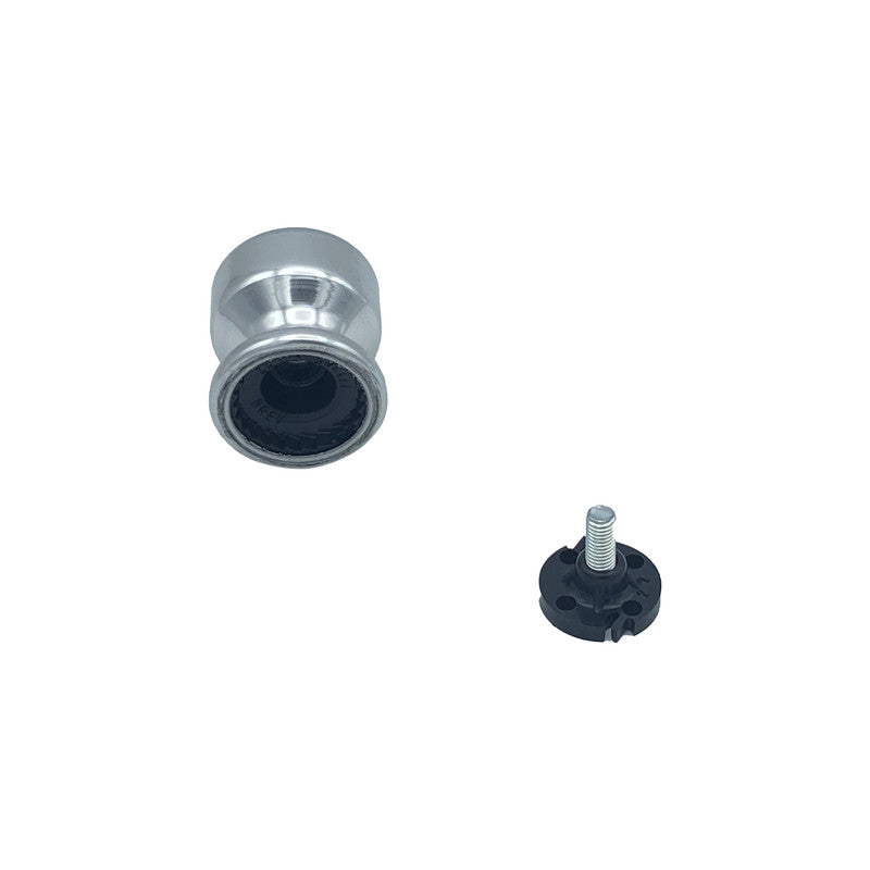 Pomolo fisso per porta SAGUATTI 175/50AB in alluminio argento lucido