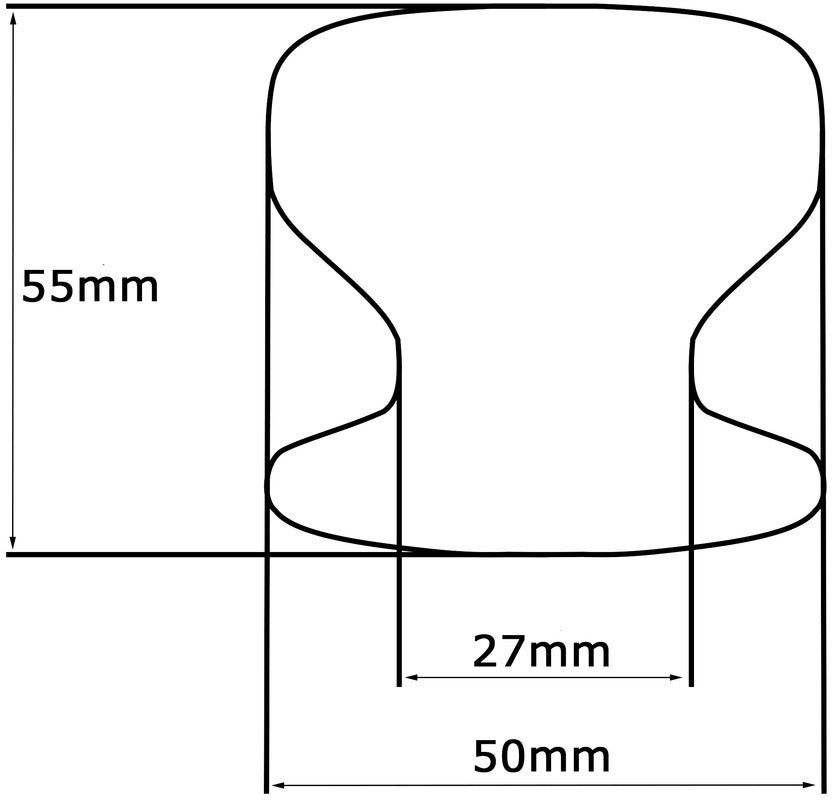 Pomolo fisso per porta SAGUATTI 175/50FB in alluminio oro satinato