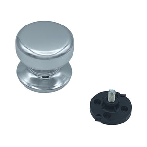 Pomolo fisso per porta SAGUATTI 175/70AB in alluminio argento lucido