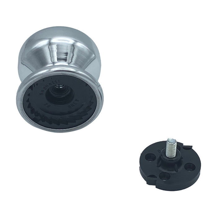 Pomolo fisso per porta SAGUATTI 175/70AB in alluminio argento lucido