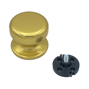 Pomolo fisso per porta SAGUATTI 175/70BB in alluminio oro lucido