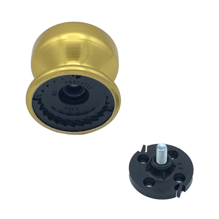 Pomolo fisso per porta SAGUATTI 175/70BB in alluminio oro lucido