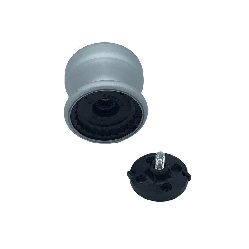 Pomolo fisso per porta SAGUATTI 175/70EB in alluminio argento satinato