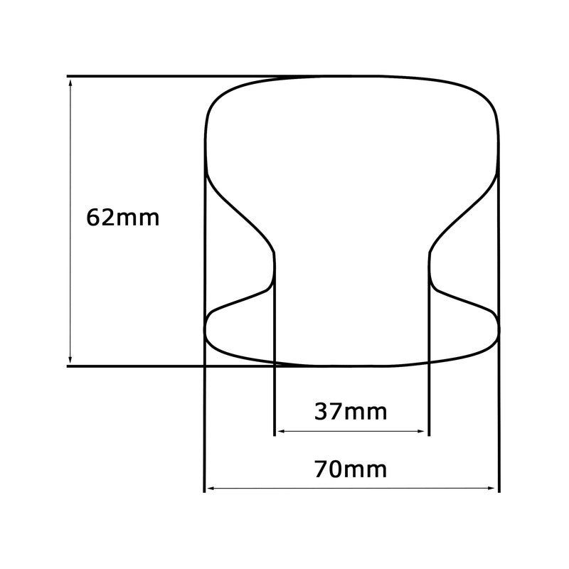 Pomolo fisso per porta SAGUATTI 175/70GB in alluminio bronzo satinato