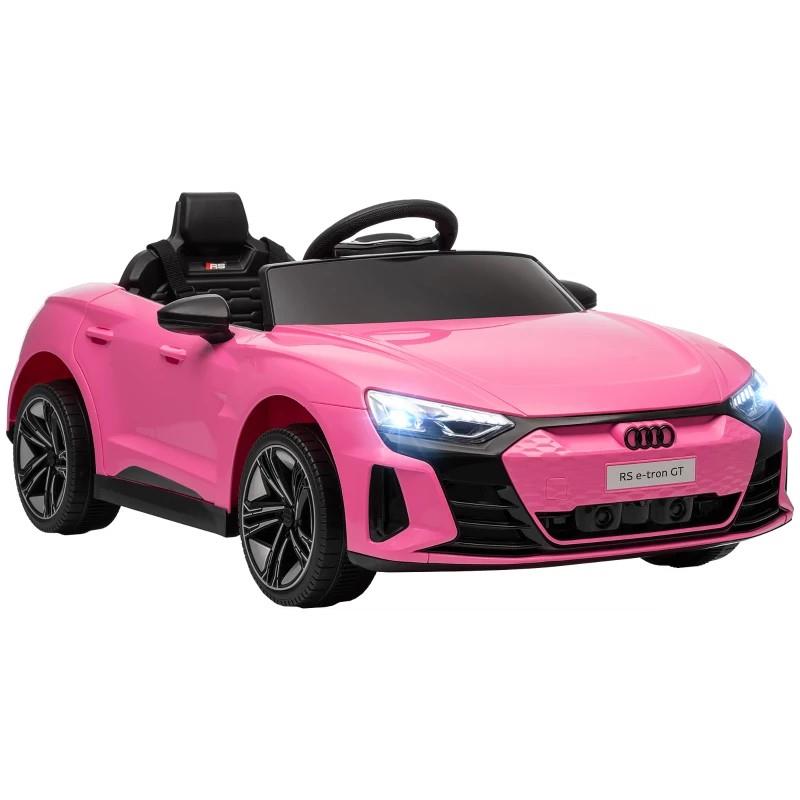 AUTO ELETTRICA PER BAMBINI 3-5 ANNI CON TELECOMANDO, SOSPENSIONI E CLACSON, 103X58X41 CM, ROSA