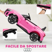 AUTO ELETTRICA PER BAMBINI 3-5 ANNI CON TELECOMANDO, SOSPENSIONI E CLACSON, 103X58X41 CM, ROSA