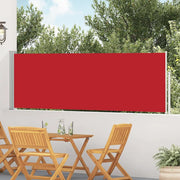 Tenda Laterale Retrattile per Patio 100x500 cm Rosso