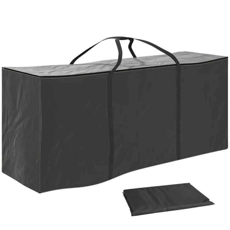 BORSA PORTAOGGETTI DA 720L CON 2 CERNIERE E MANIGLIE, IN TESSUTO OXFORD 600D, 175X55X75 CM, NERO