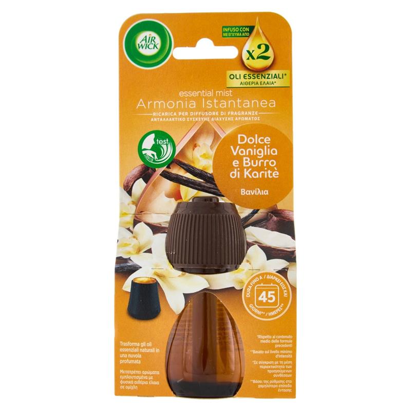 AIR WICK AMPOLLA CON DOLCE VANIGLIA E BURRO DI KARITE'  45GG 20ML