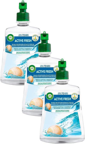 AIR WICK SET DA 3  DEODORANTE ACTIVE FRESH 228 ML RICARICA BREZZA MARINA