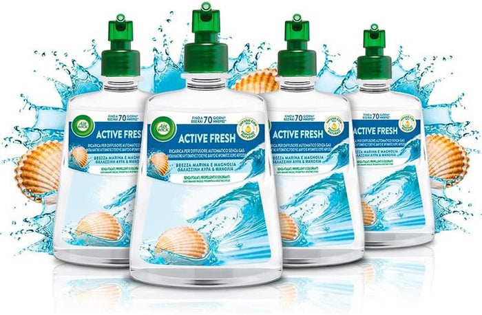 AIR WICK SET DA 4 PZ DEODORANTE ACTIVE FRESH 228 ML RICARICA BREZZA MARINA