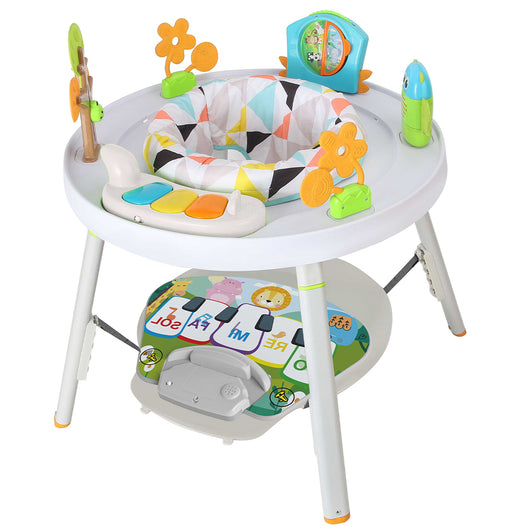 Centro Attività per Bambini e Neonati 3in1 Seduta Giocattoli e Tastiera Musicale