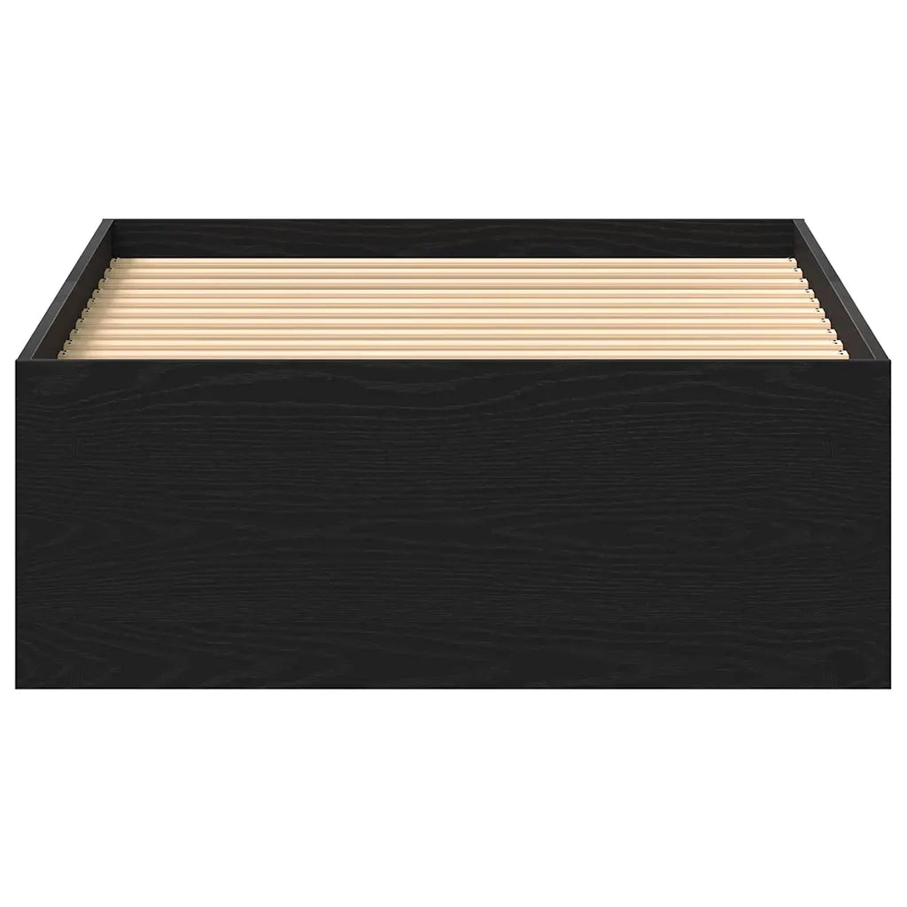 vidaXL Giroletto senza Materasso Rovere Nero 90x200cm in Truciolato