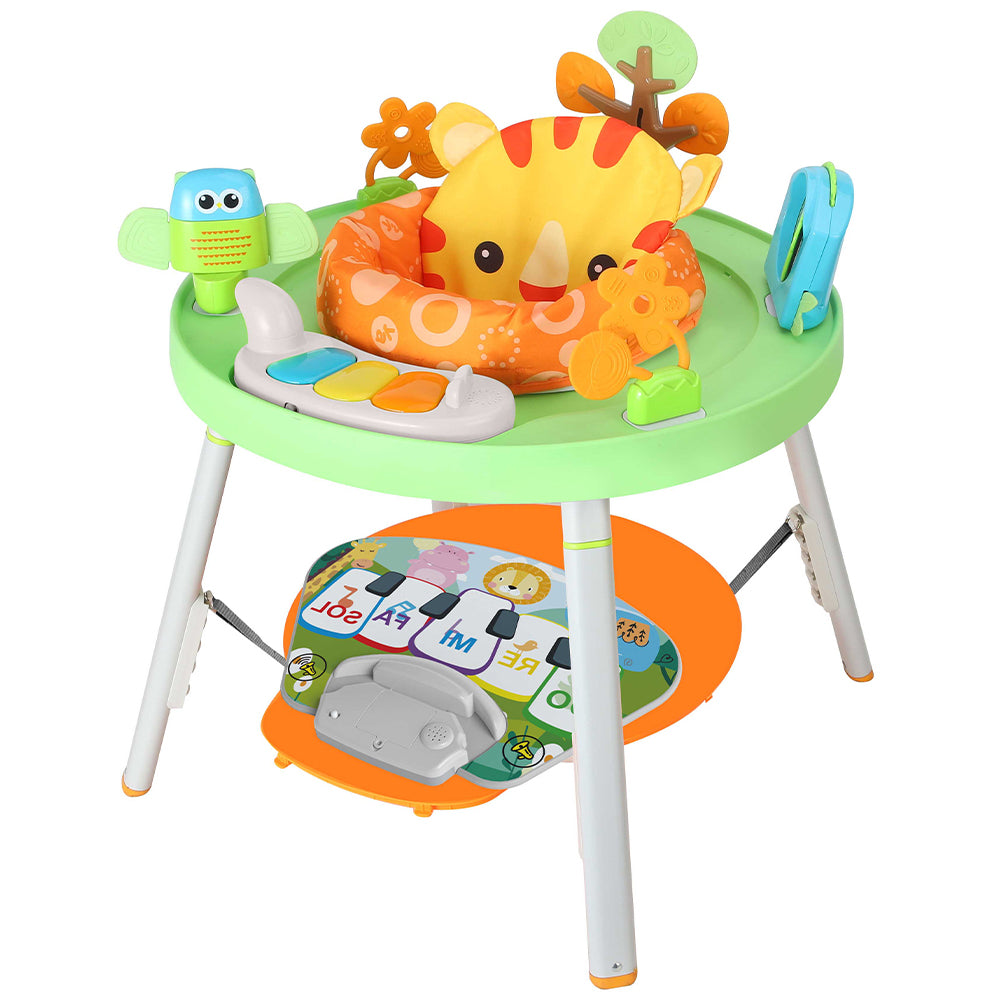 Centro Attività per Bambini e Neonati 3in1 con Seduta Giochi e Tastiera Musicale