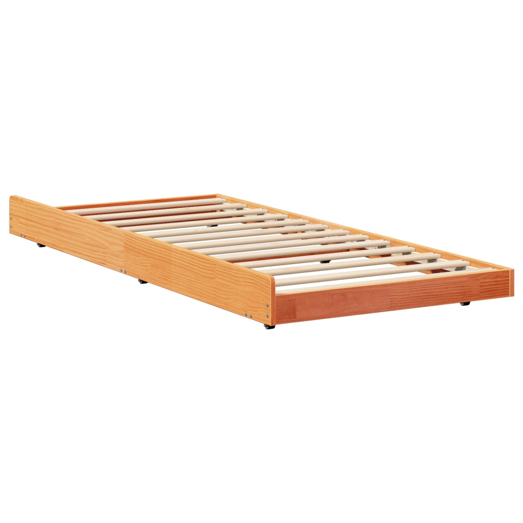 Struttura letto Marrone cerato Legno massello 80 x 200 cm