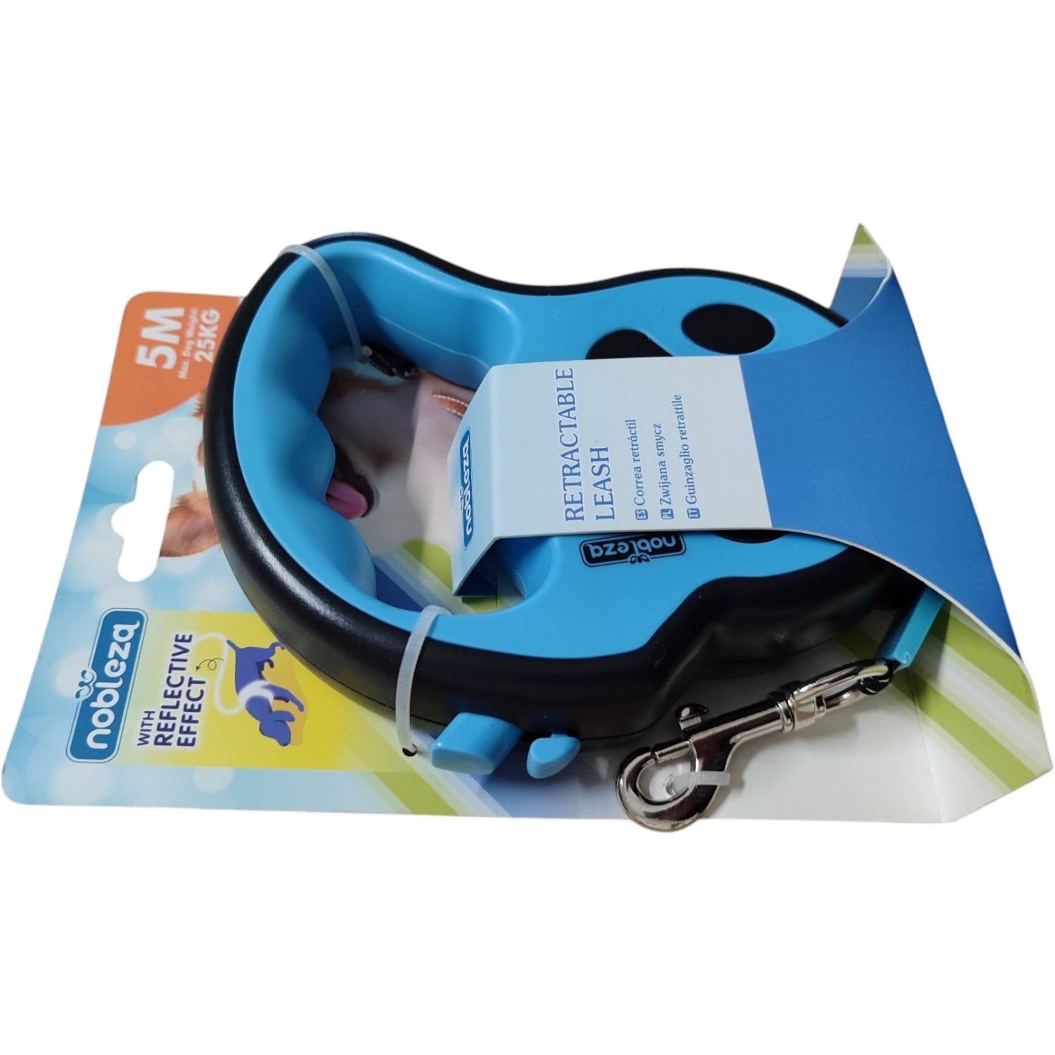 GUINZAGLIO RETRATTILE CON STRISCIA CATARINFRANGENTE 25 KG