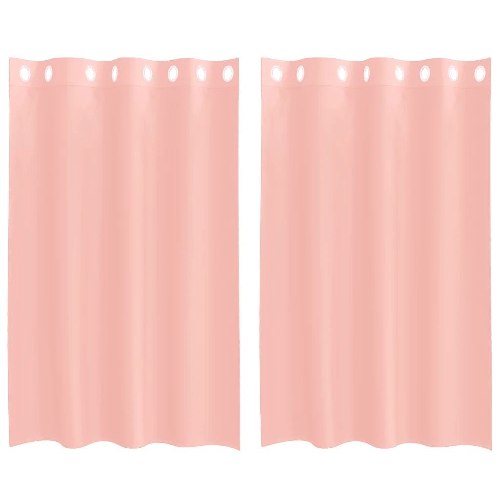 Tende in Voile con Occhielli 2 pz Rosa 140x175 cm