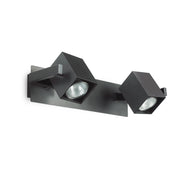 Applique Moderna Mouse Metallo Nero 2 Luci Gu10