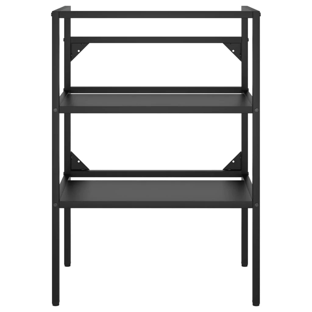 Telaio per lavabo da bagno 59 x 38 x 83 cm ferro nero 02_0006765