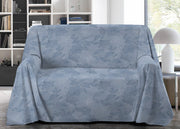 Telo Arredo Granfoulard Copritutto Salvadivano 100% Cotone Disegno Lily - Matrimoniale - Blu