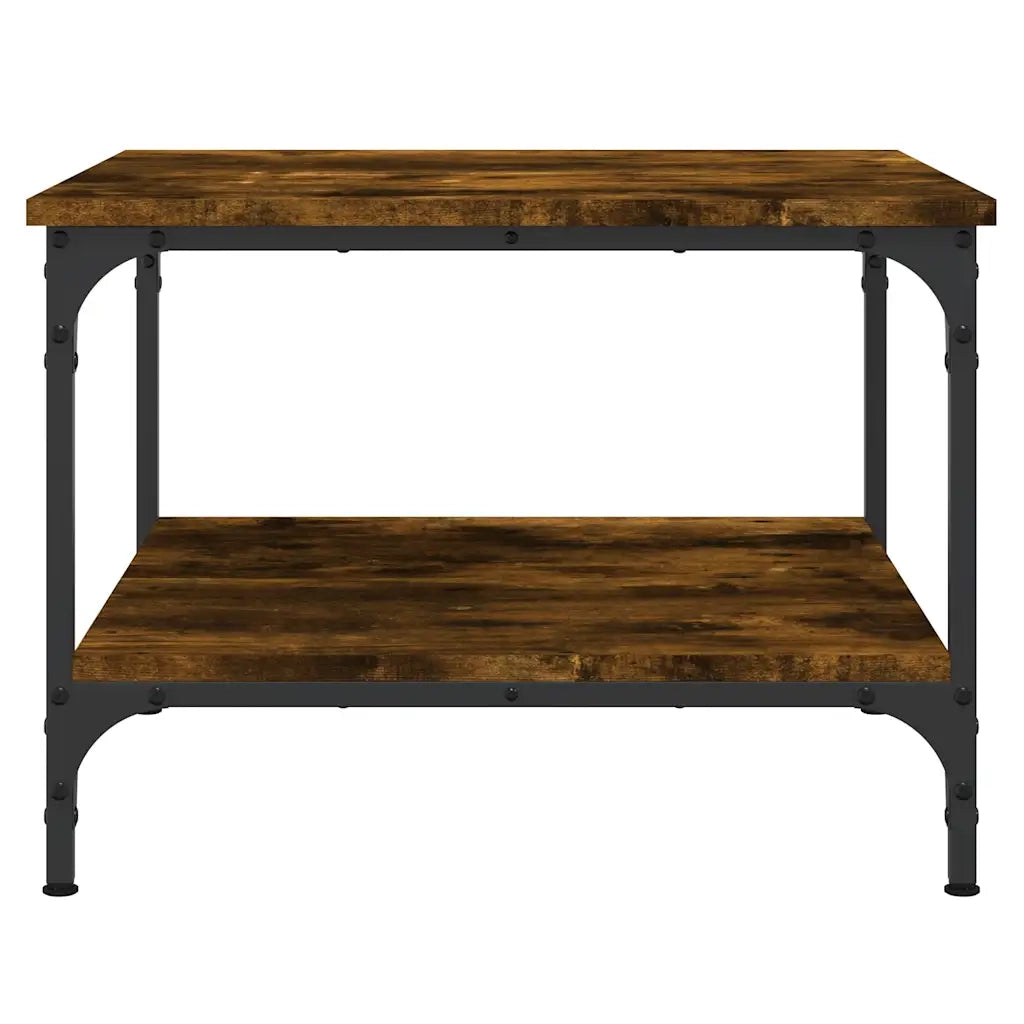 Tavolino da Salotto Rovere Fumo 55x55x40cm in Legno Multistrato 832830