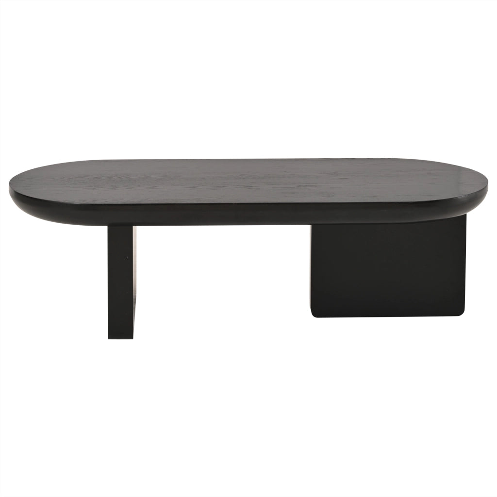 Tavolino da Caff¨¨ Ovale ¨C MINIMAL ¨C MDF Nero Moderno 119.7x49.8x35.5