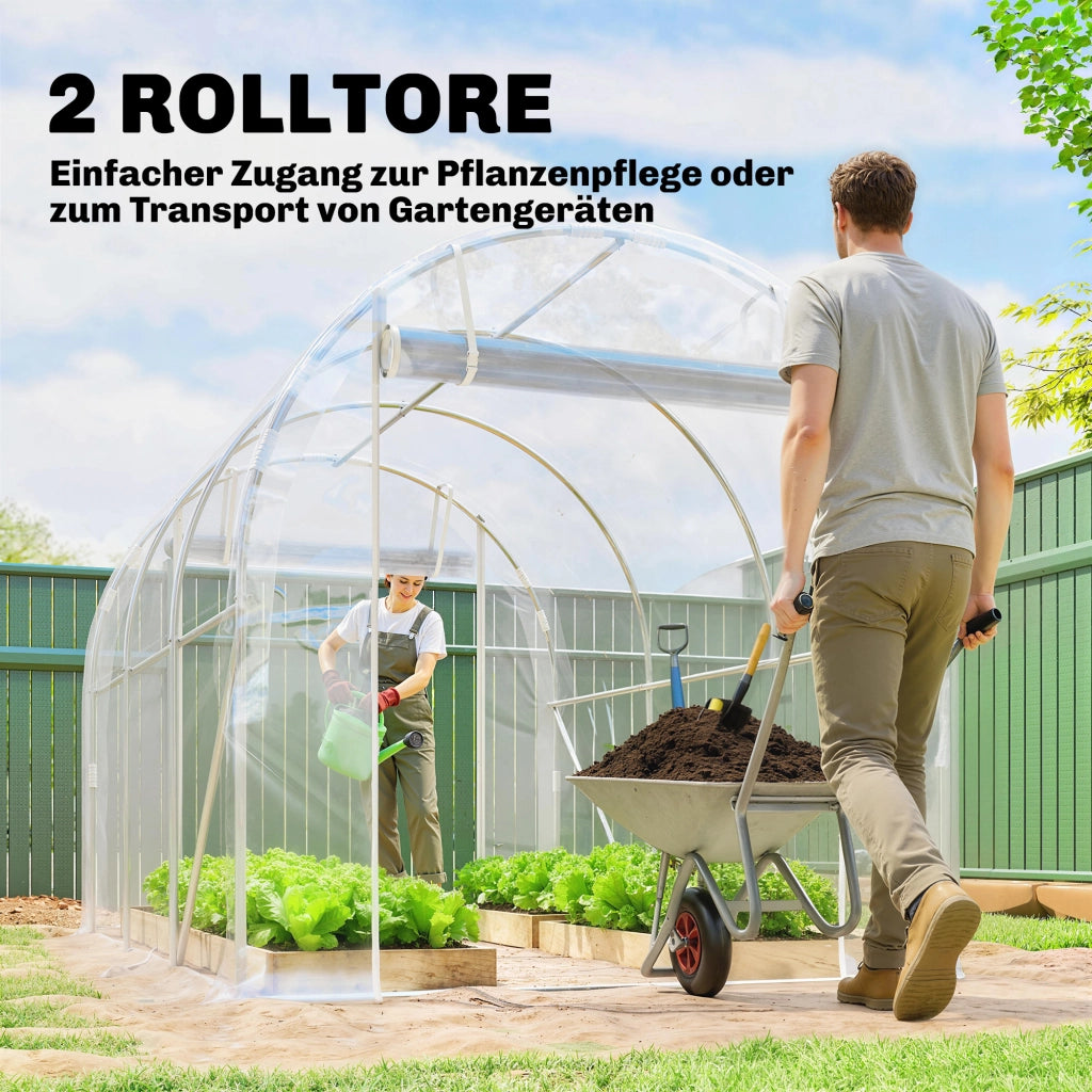 Serra polytunnel ¨C zephmum ¨C grigio acciaio 2x3x2m