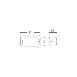 Applique Esterno Moderna Squba Alluminio E Materie Plastiche Caffè 1 Luce E27