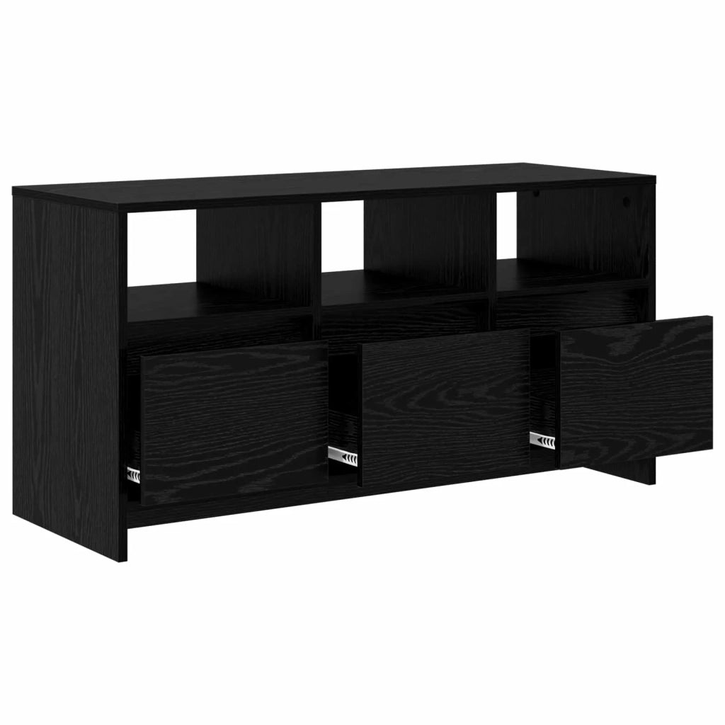 Mobile TV 102 x 37,5 x 52,5 cm Rovere Nero Legno ingegnerizzato 8017360