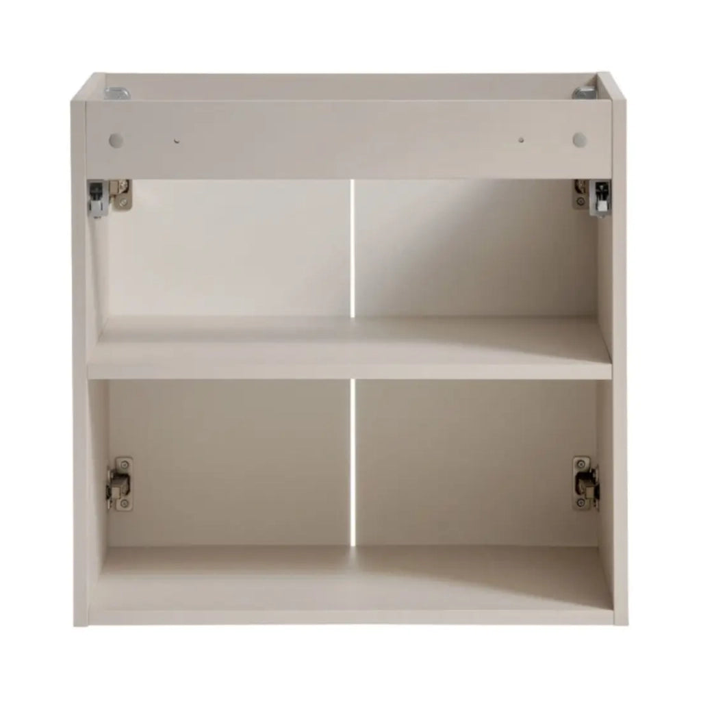 Mobile sottolavabo AOKI – 2 porte – Finitura beige cachemire con motivi a spina di pesce – L60 × P39 × H57 cm – Da appendere