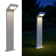 Lampione moderno LED 10W IP54 lampioncino impermeabile paletto luminoso esterni luce giardino viale cortile 58cm bianco