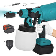 Trade Shop - Pistola Per Verniciare A Batteria 2800w 3 Modalità Spruzzo Ugello Ruotabile A 360° Manuale -