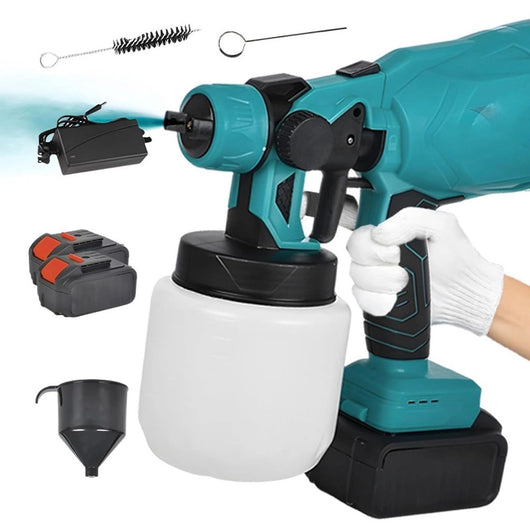 Trade Shop - Pistola Per Verniciare A Batteria 2800w 3 Modalità Spruzzo Ugello Ruotabile A 360° Manuale -