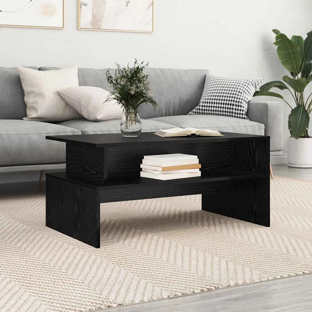Tavolino da salotto Rovere Nero 90 x 55 x 42,5 cm 875157