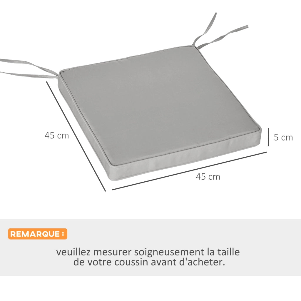 Cuscini da giardino per sedie e poltrone ¨C zephmum ¨C grigio chiaro in poliestere 5 cm