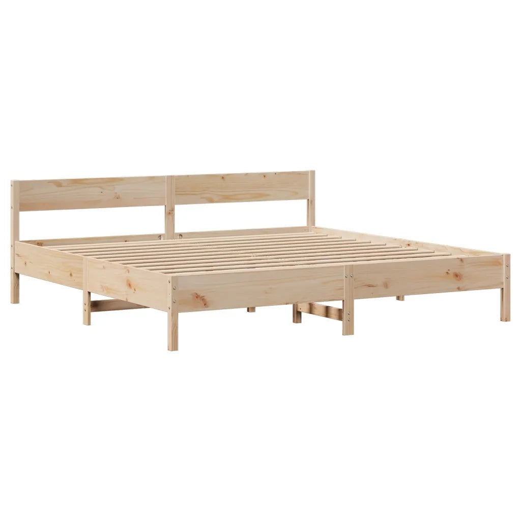 Letto matrimoniale | Letto per adulti | Letto senza Materasso 180x200 cm in Legno Massello di Pino