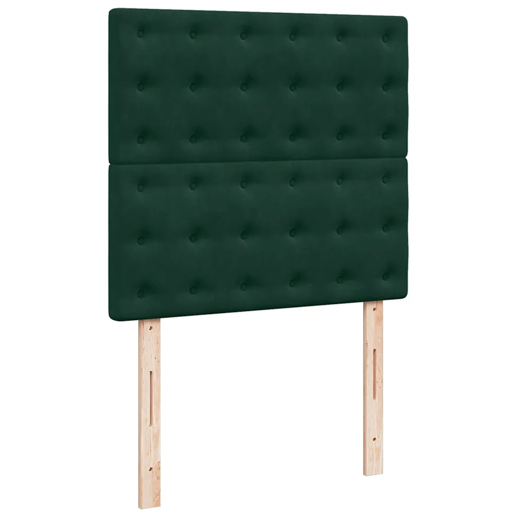 Giroletto a Molle con Materasso Verde Scuro 100x200 cm Velluto 3294577