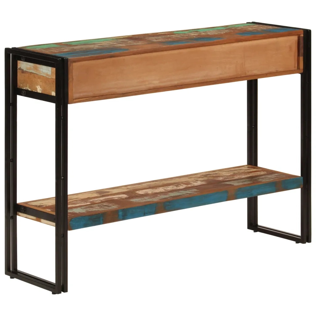 Tavolo Consolle 110x30x76 cm in Legno Massello Riciclato